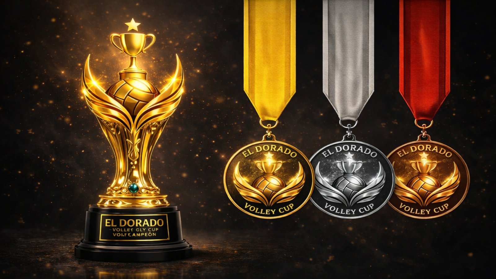 Trofeos y medallas El Dorado Volley Cup